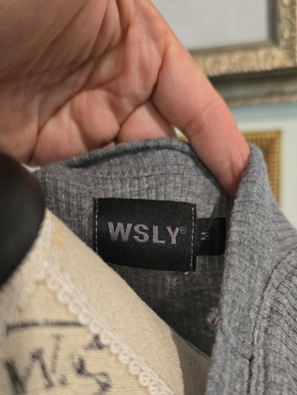 WSLY Gray Ribbed Halter Tank Top - Picture 2 of 6